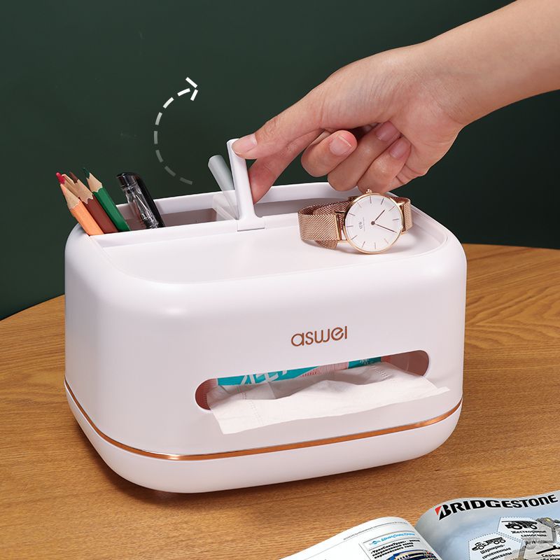 Desktop Tissue Box and Storage Organiser – product image 1