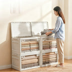 Clear Folding Storage Box with Lid – product image 3