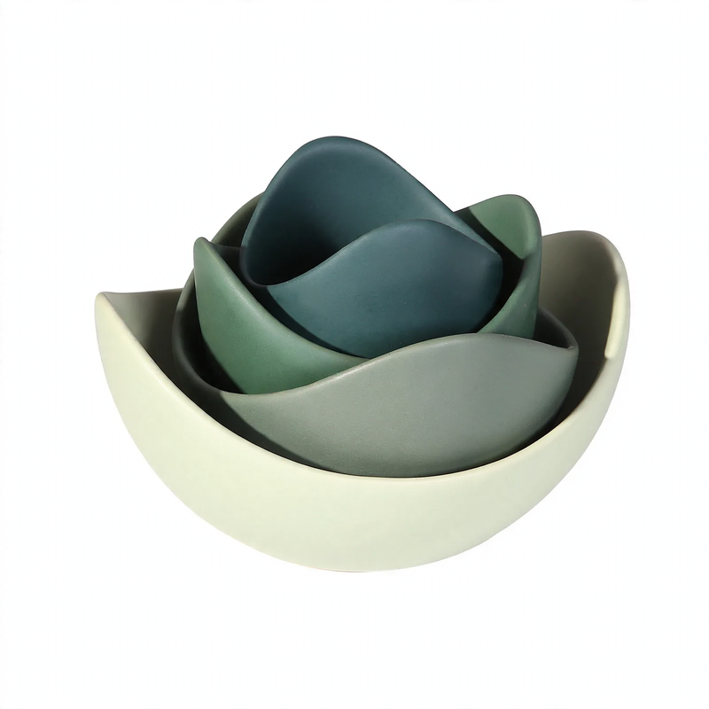 Lotus Shape Ceramic Bowl Set – product image 6