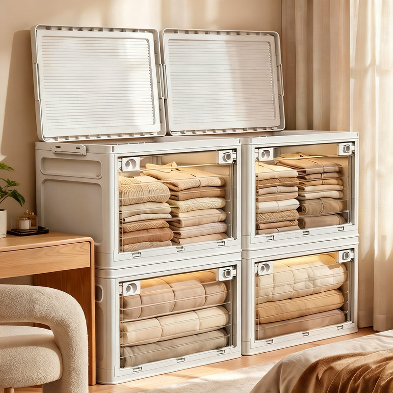 Clear Folding Storage Box with Lid – product image 1