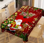 Patterned Rectangular Christmas Tablecloth