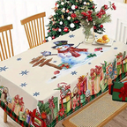 Patterned Rectangular Christmas Tablecloth