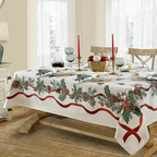Patterned Rectangular Christmas Tablecloth