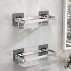 Adhesive Bathroom Shelf, Drill-Free Shower Storage Organiser — product view 6