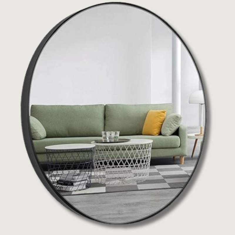 Round Framed Wall Mirror, 50 cm