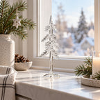 Clear Glass Christmas Tree Decoration, 22 cm
