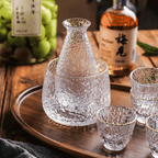 Glass Sake Serving Set with Ice Bucket, 6 Pieces