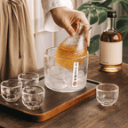 Glass Sake Serving Set with Ice Bucket, 6 Pieces