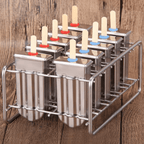 Stainless Steel Ice Lolly Moulds with Stand