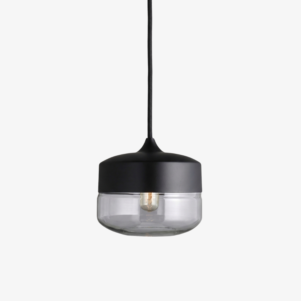 Geometric Glass Pendant Light, Clear or Smoky Finish - view 2