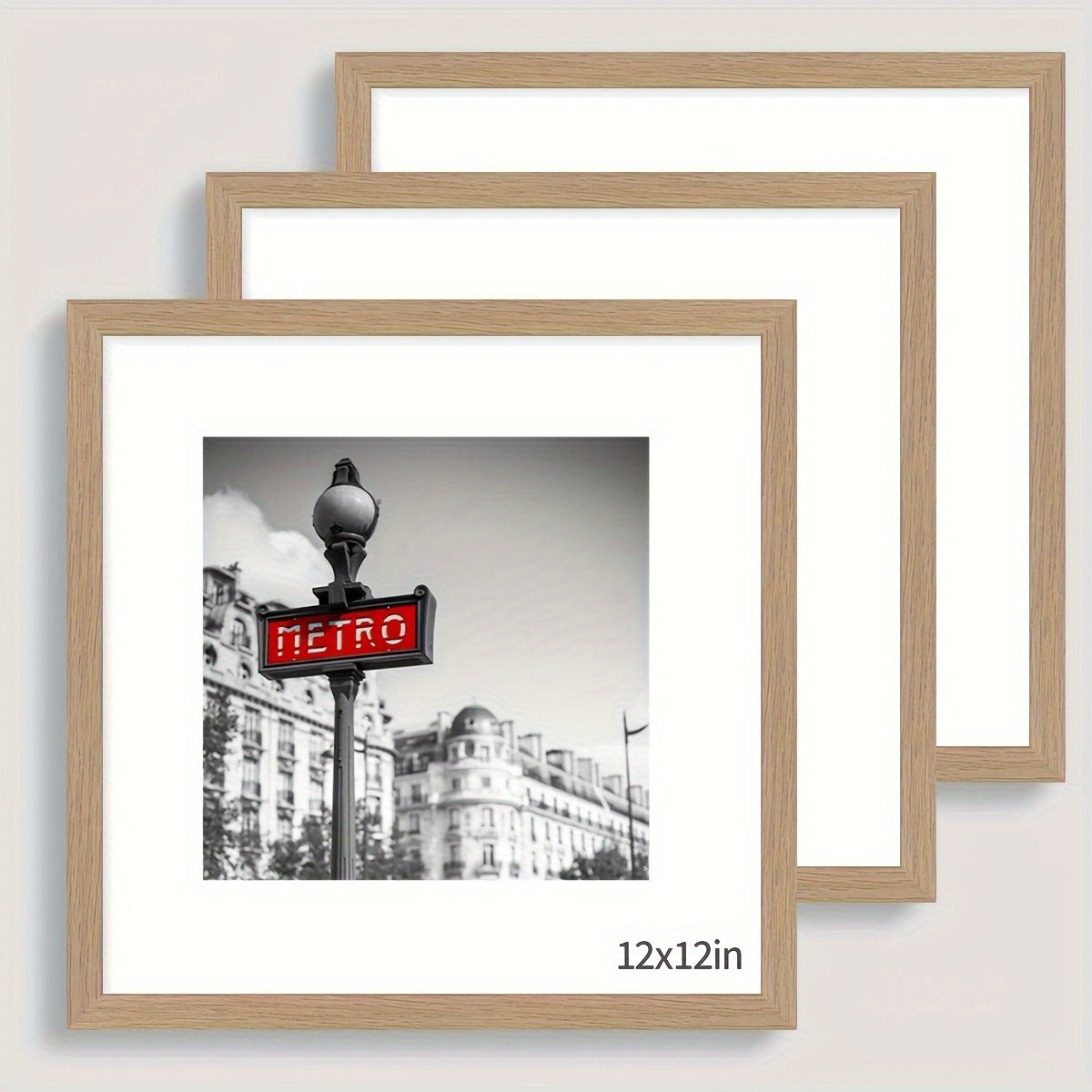 Square Wooden Photo Frames, Set of 3 – product image 5
