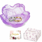 Flower Jewelry Dish Ceramic Ring Holder Tray Gift