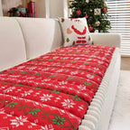 Festive Winter Sofa Cover in Red or White