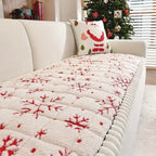 Festive Winter Sofa Cover in Red or White