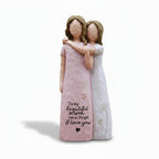 Mother and Daughter Figurine, Decorative Keepsake Sculpture — product view 6