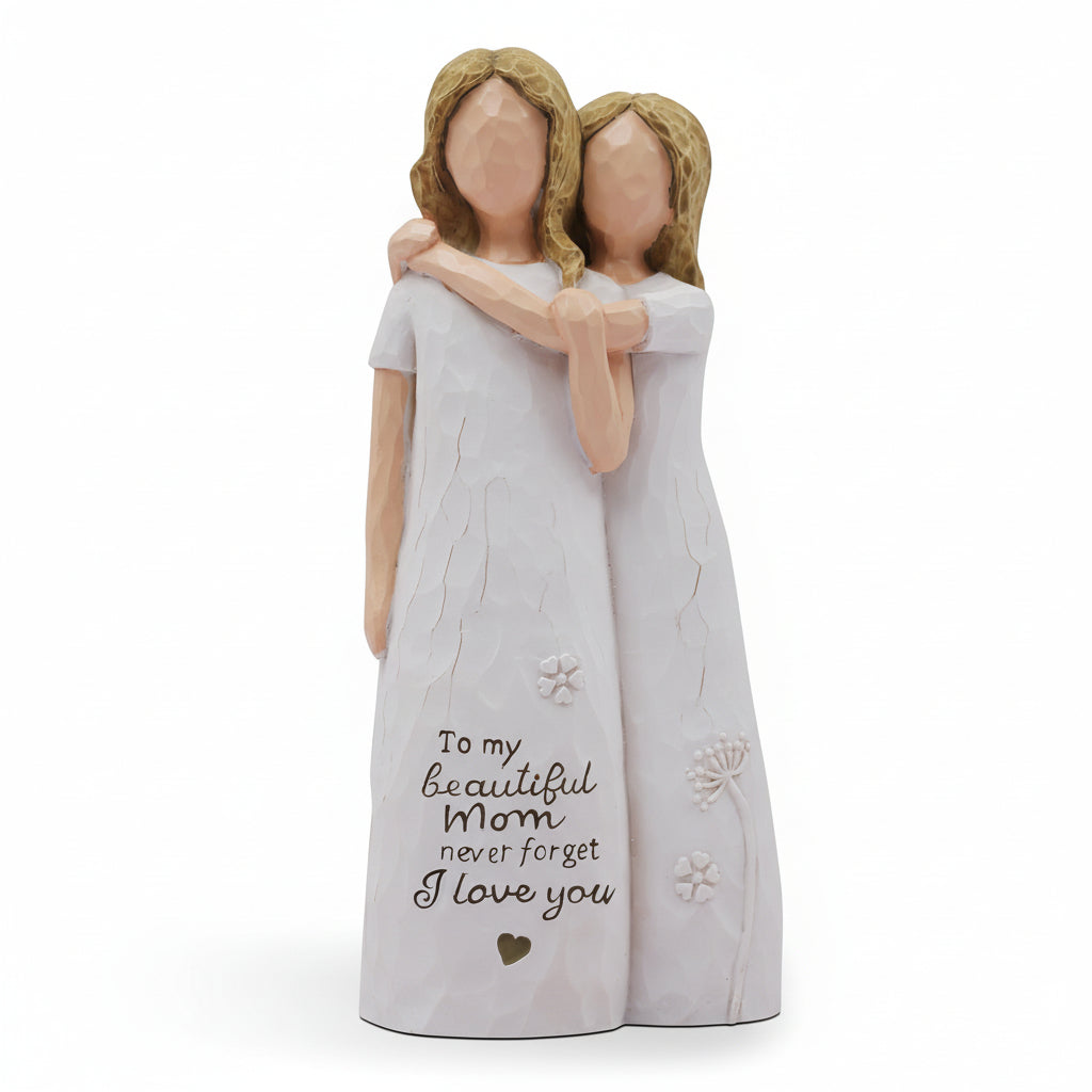 Mother and Daughter Figurine, Decorative Keepsake Sculpture — product view 1