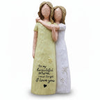 Mother and Daughter Figurine, Decorative Keepsake Sculpture — product view 8