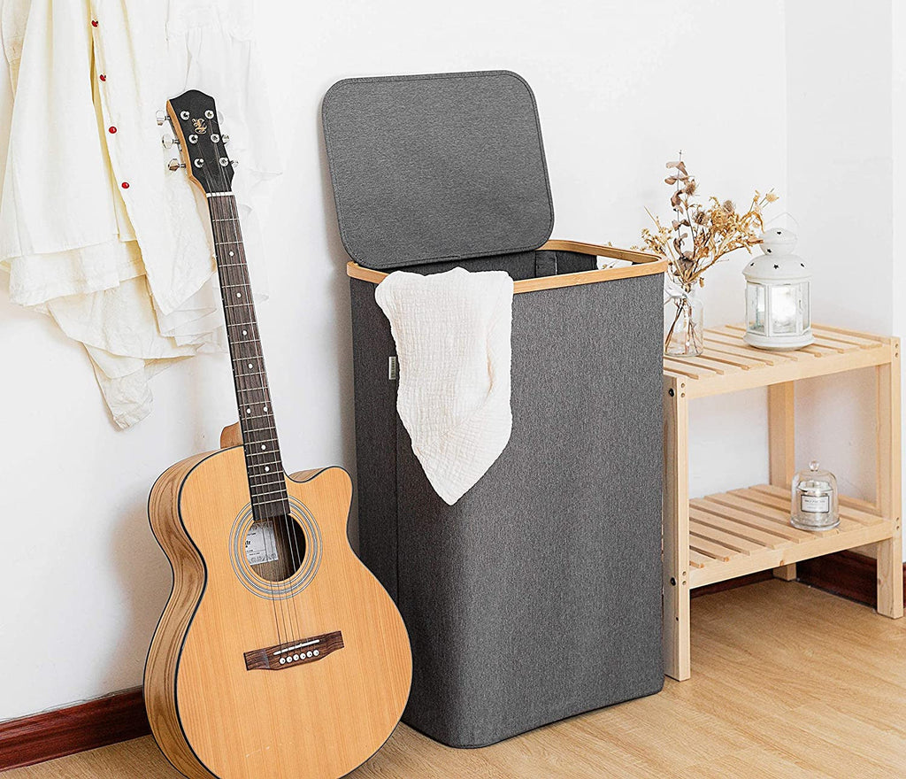 Bamboo Frame Laundry Basket