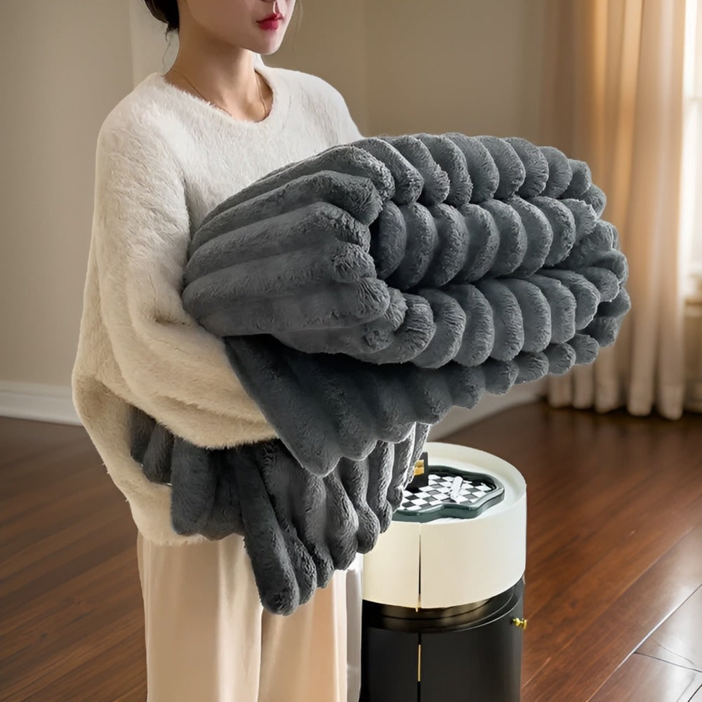 Fleece Throw Blanket Soft Cosy Plush Large Drape
