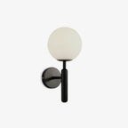 Glass Globe Wall Sconce with Black or Gold-Tone Frame - view 10