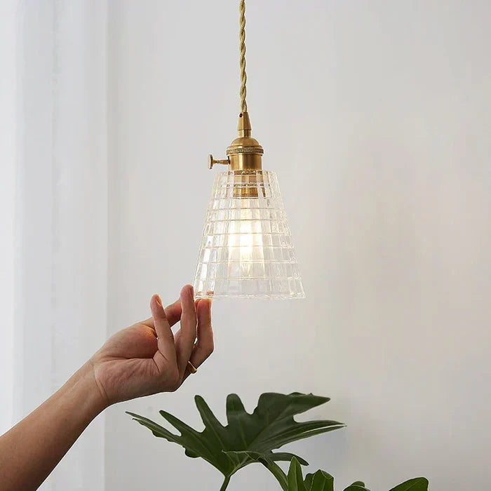 Clear Glass Pendant Light, Industrial Single-Bulb Ceiling Lamp — product view 1