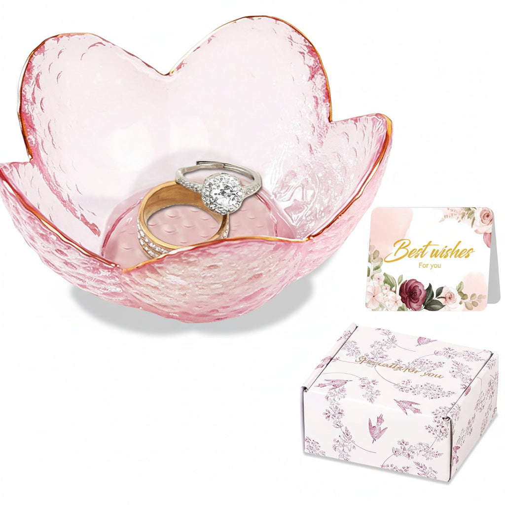 Flower Jewelry Dish Ceramic Ring Holder Tray Gift