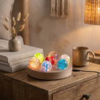 Galaxy Crystal Orb Lamp Set, Seven Orbs with USB Wood Base - product view 5