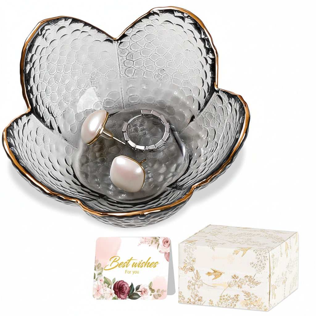 Flower Jewelry Dish Ceramic Ring Holder Tray Gift