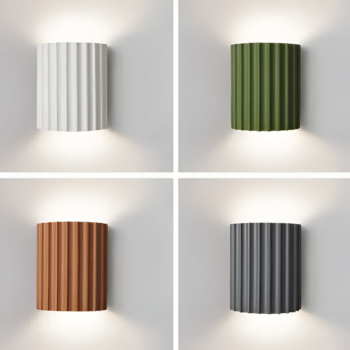 Ribbed Resin Wall Sconce with Push-Button Switch - view 17