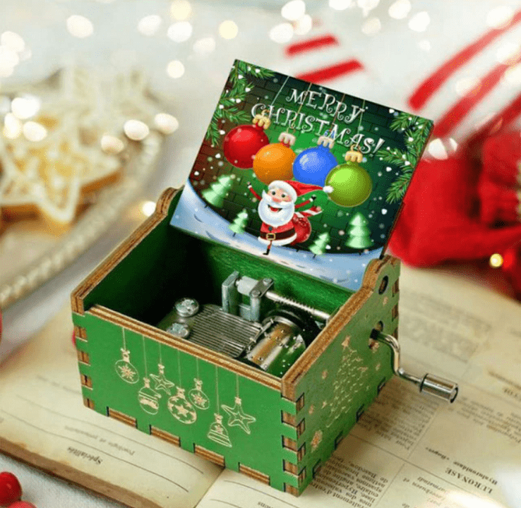 Hand-Wound Christmas Music Box