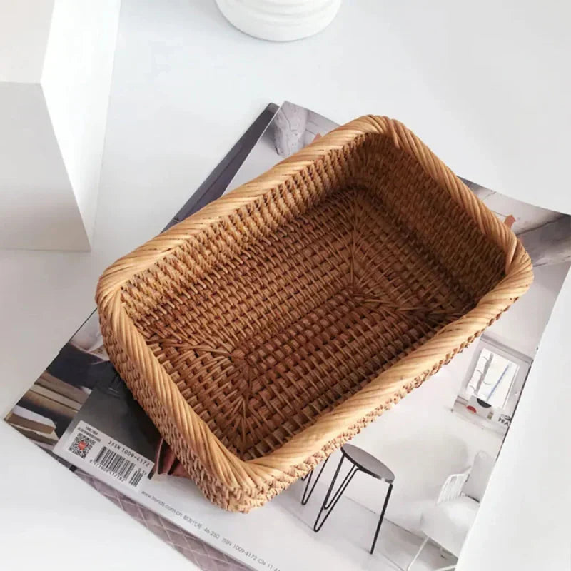 Woven Rattan Storage Basket