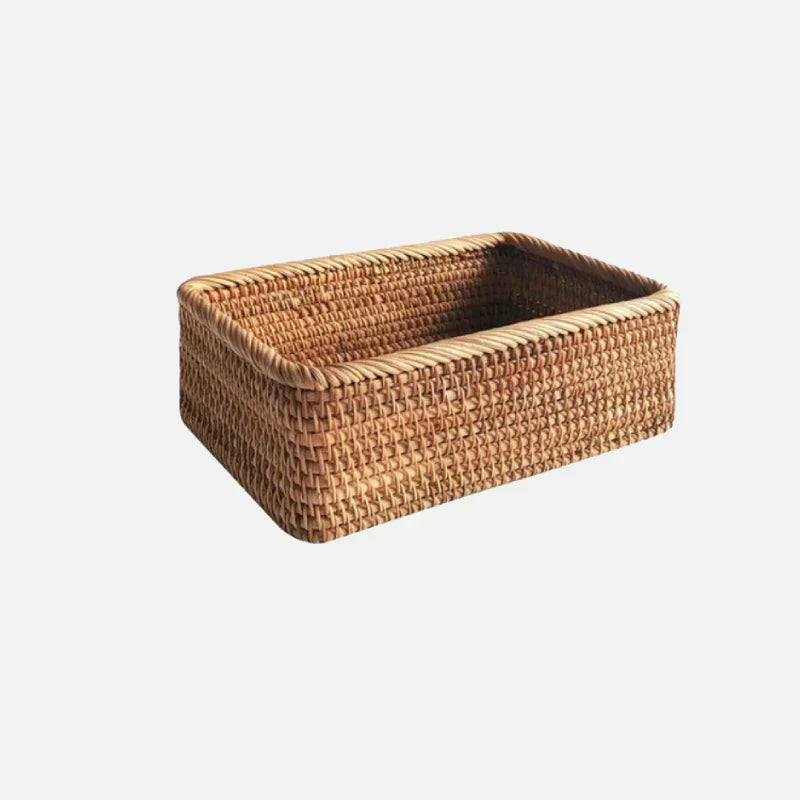 Woven Rattan Storage Basket