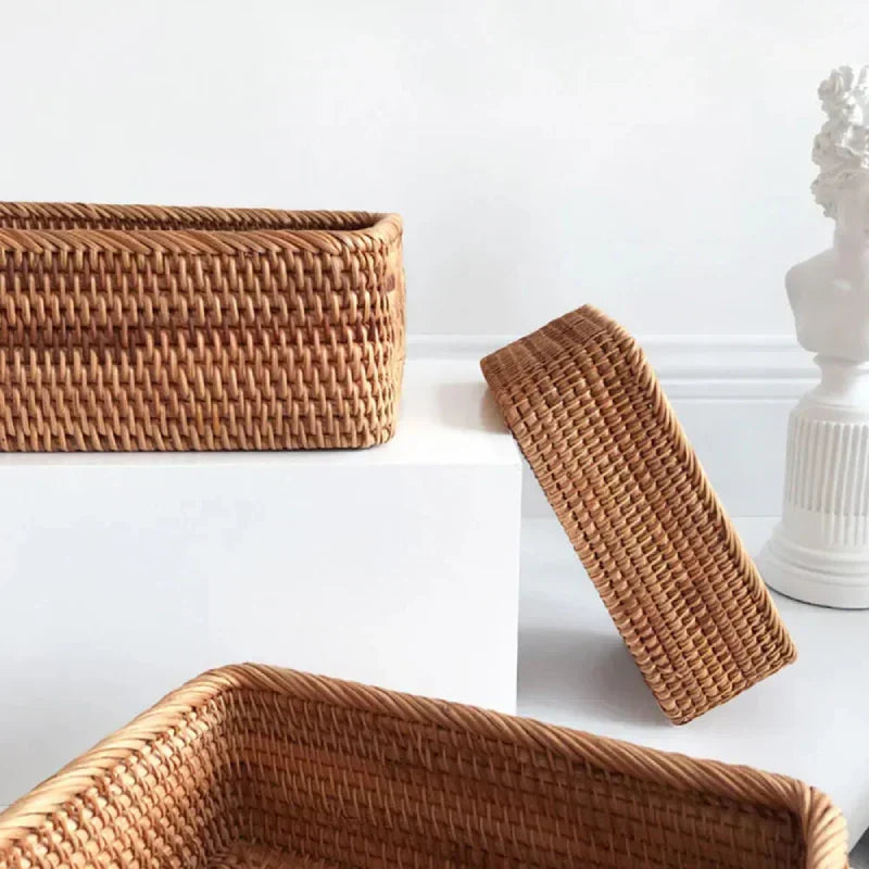 Woven Rattan Storage Basket