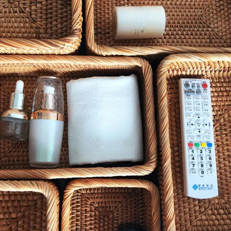 Woven Rattan Storage Basket