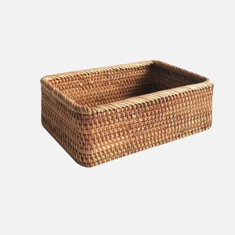 Woven Rattan Storage Basket