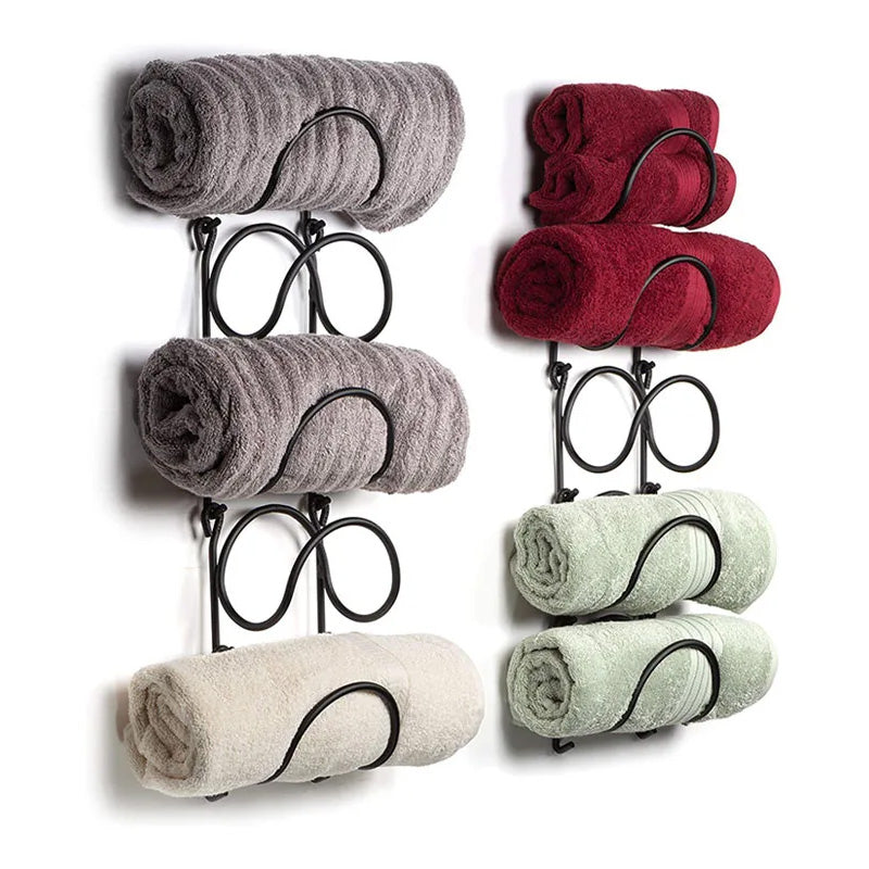 Wall-Mounted Bathroom Towel Rack, 3 or 5 Tiers — product view 2