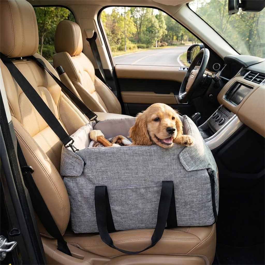 Detachable Pet Car Seat Bed with Non-Slip Base — product view 2