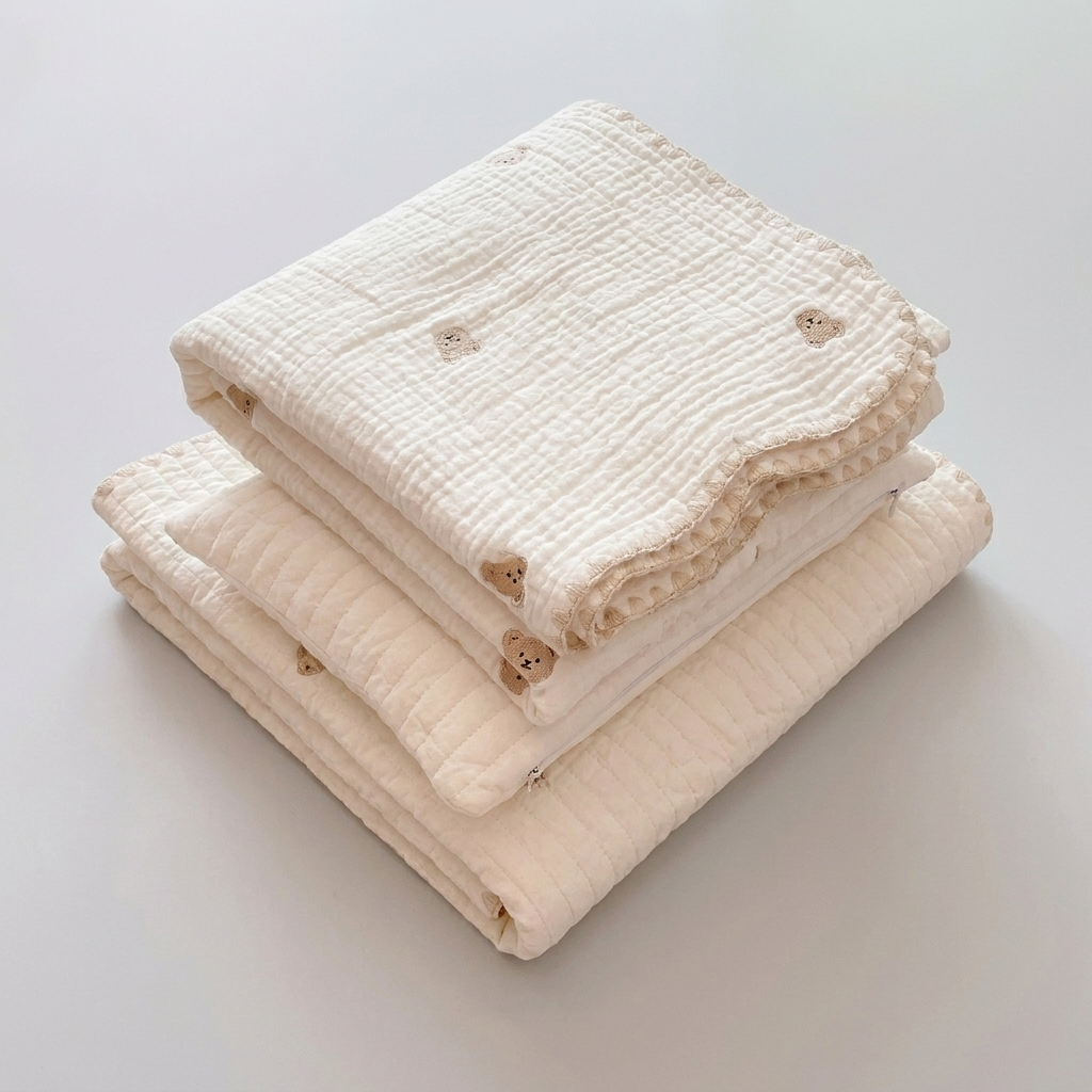 Embroidered Pet Bed Set with Pillow and Blanket — product view 1