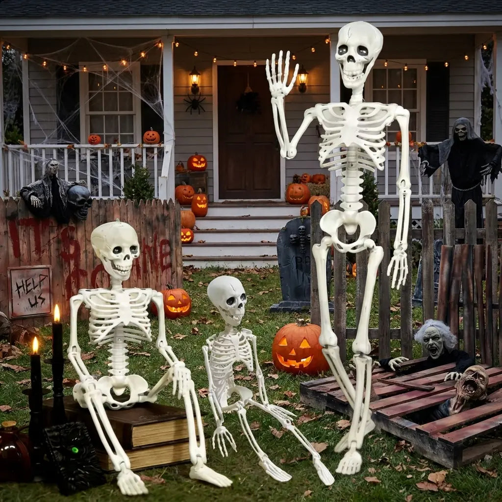 Posable Halloween Skeleton Decoration, 70, 90 or 165 cm - product view 1