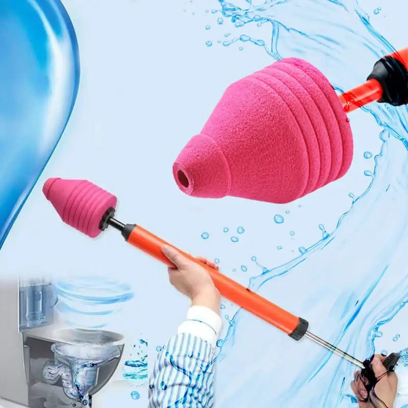 Air-Pressure Toilet Plunger with Push-Button Release