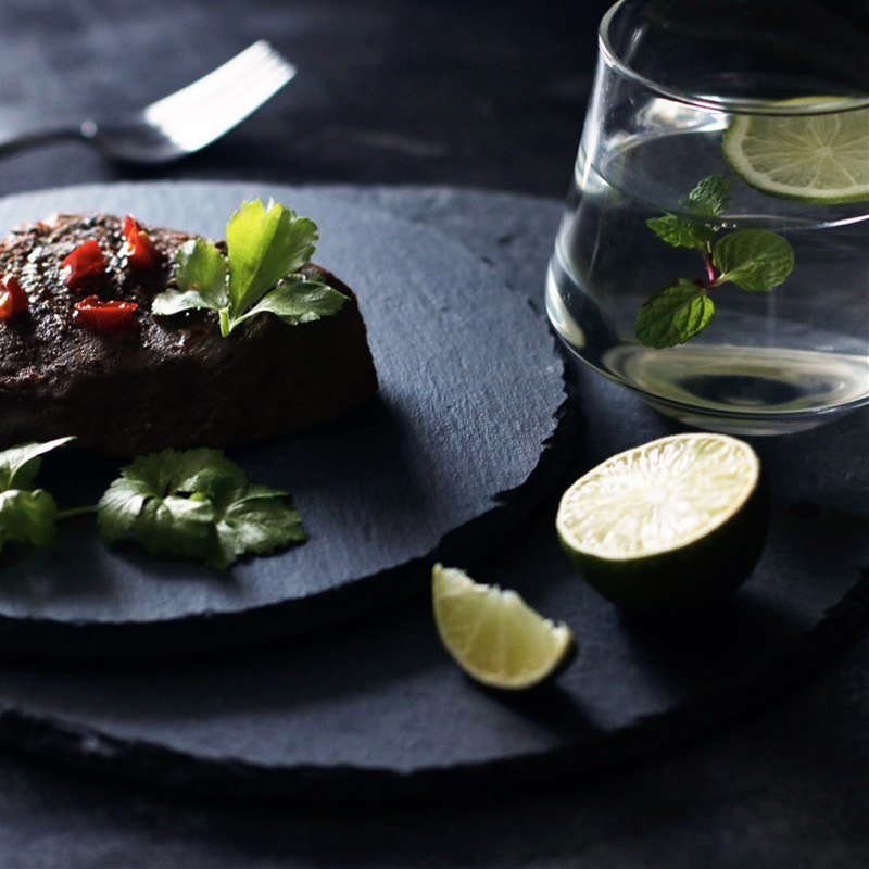 Slate Effect Composite Serving Plates, Set of 6