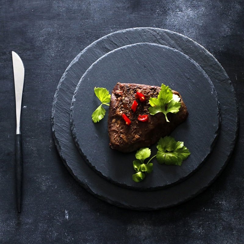 Slate Effect Composite Serving Plates, Set of 6