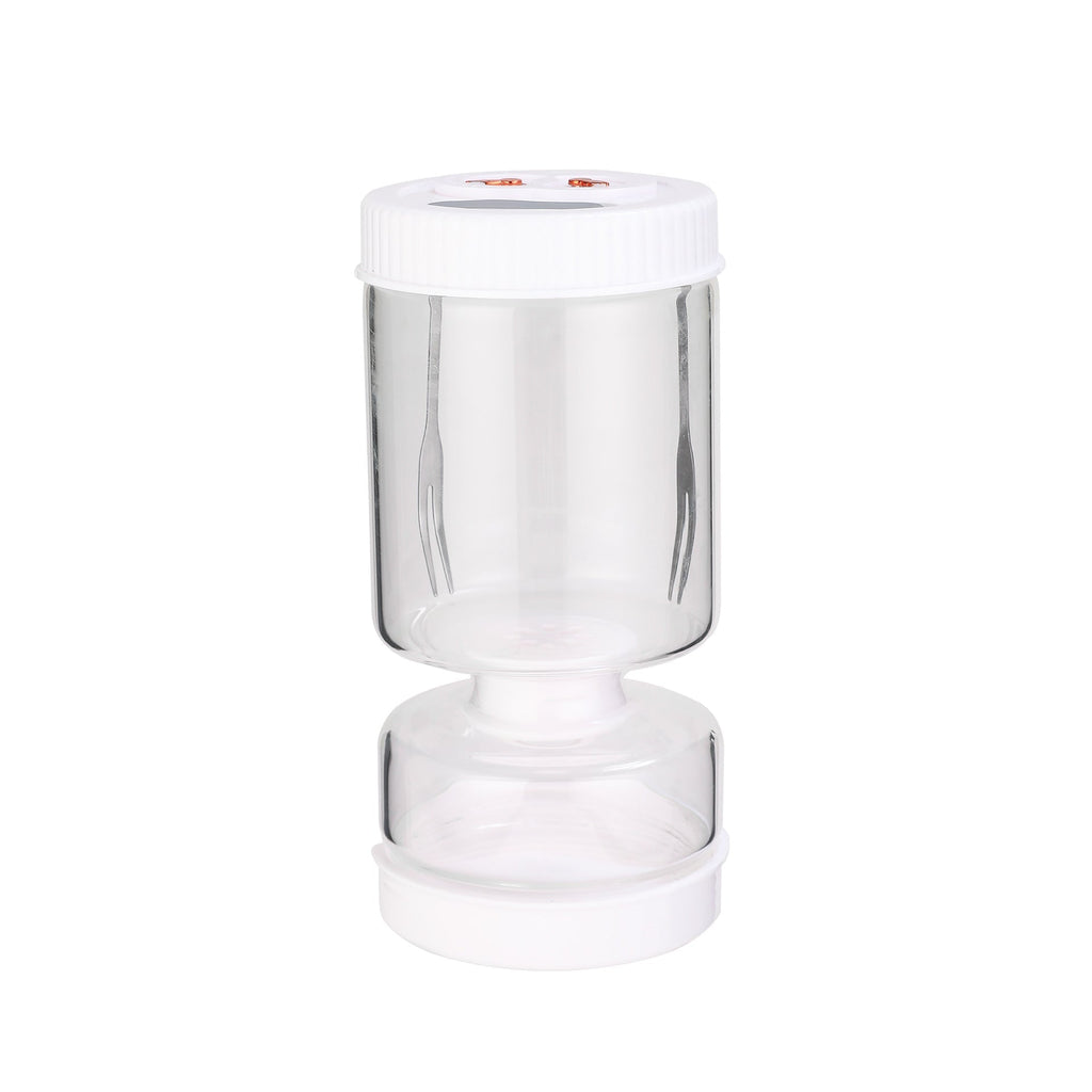 Glass Pickle Jar with Strainer and 2 Mini Forks