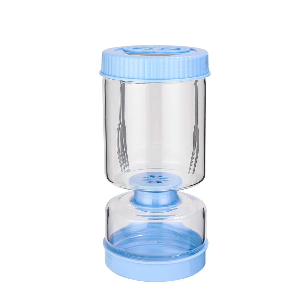 Glass Pickle Jar with Strainer and 2 Mini Forks