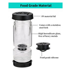 Glass Pickle Jar with Strainer and 2 Mini Forks