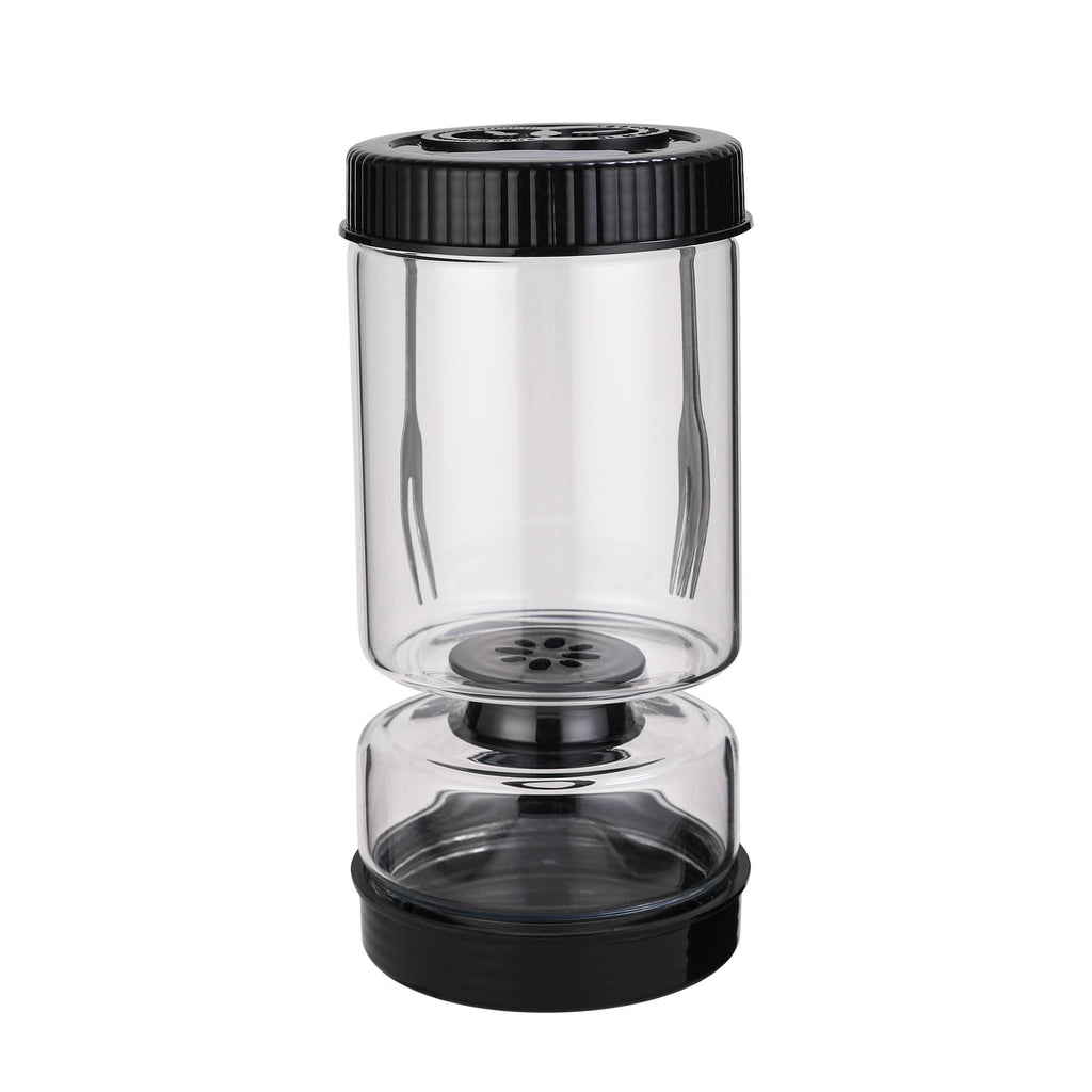 Glass Pickle Jar with Strainer and 2 Mini Forks