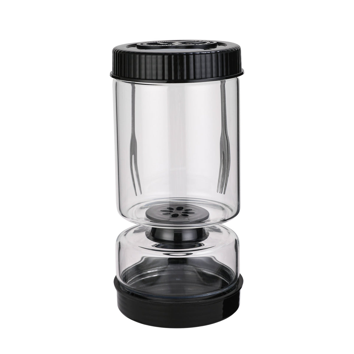 Glass Pickle Jar with Strainer and 2 Mini Forks