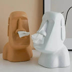 Moai Face Resin Tissue Box Cover