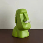 Moai Face Resin Tissue Box Cover