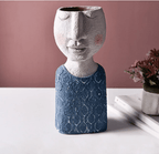 Sculptural Face Resin Plant Pot